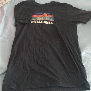 Blue Patagonia logo t-shirt